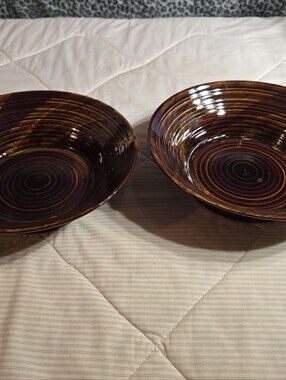 Vintage Sakura Port Of Call Tortoise Shell Serving Bowls Set Of 2